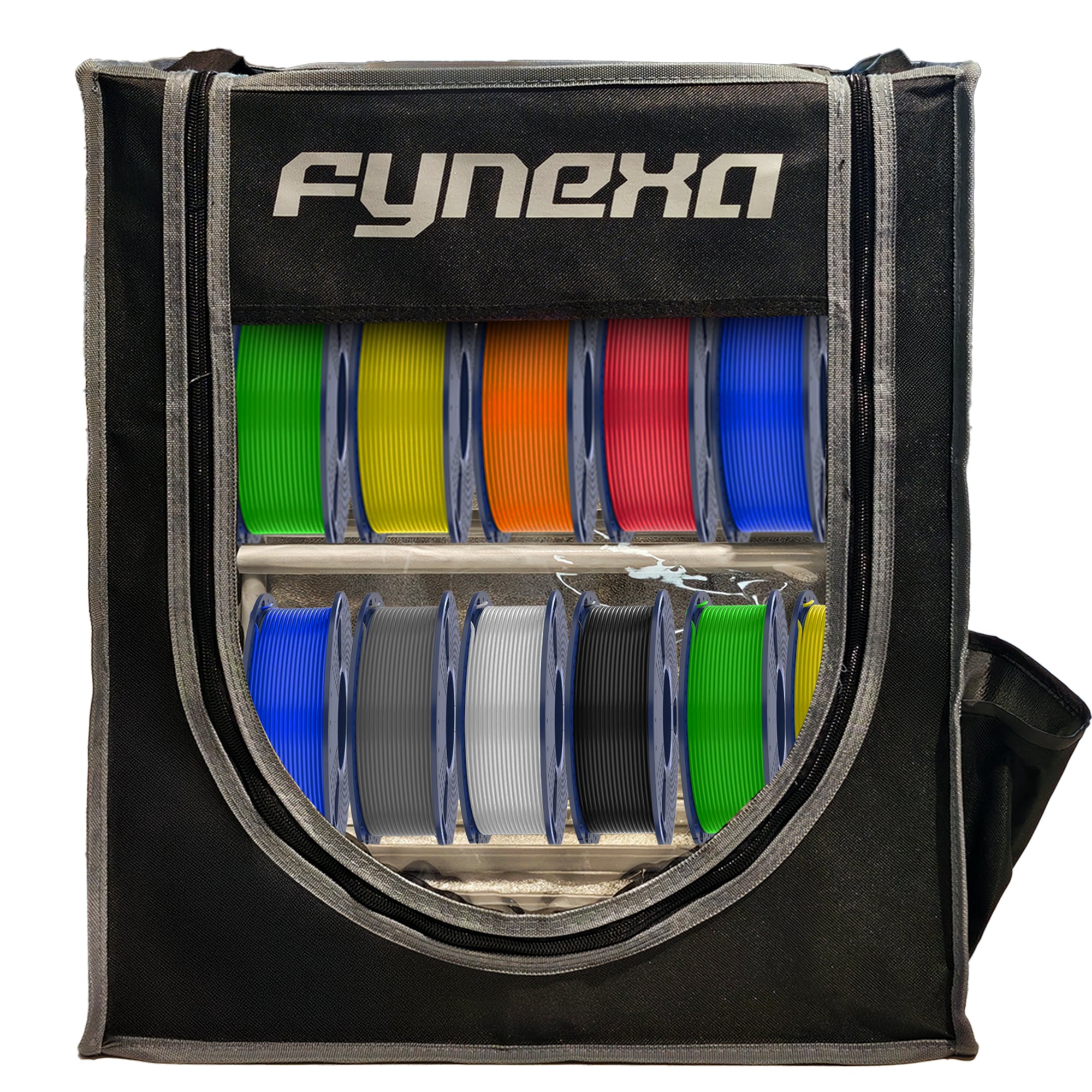 FYNEXA 3D Printer Filament Storage Box, 2-Tier Storage Shelves for 3D Printing Filament Box with Silica Gel Beads, Moisture&Dust Proof Filament Container Organiser for Studio(10)