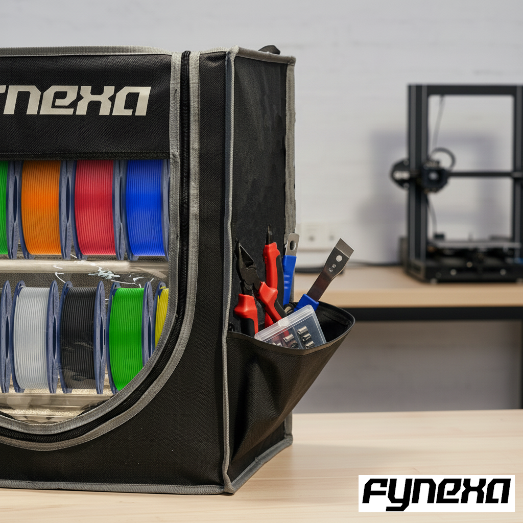 FYNEXA 3D Printer Filament Storage Box, 2-Tier Storage Shelves for 3D Printing Filament Box with Silica Gel Beads, Moisture&Dust Proof Filament Container Organiser for Studio(10)